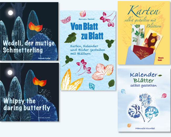 Kreativ-Bücher und Kindergeschichte auf Deutsch und Englisch