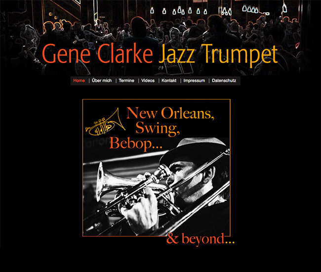 Gene Clarke, Jazz Trumpet, Piano und Gesang